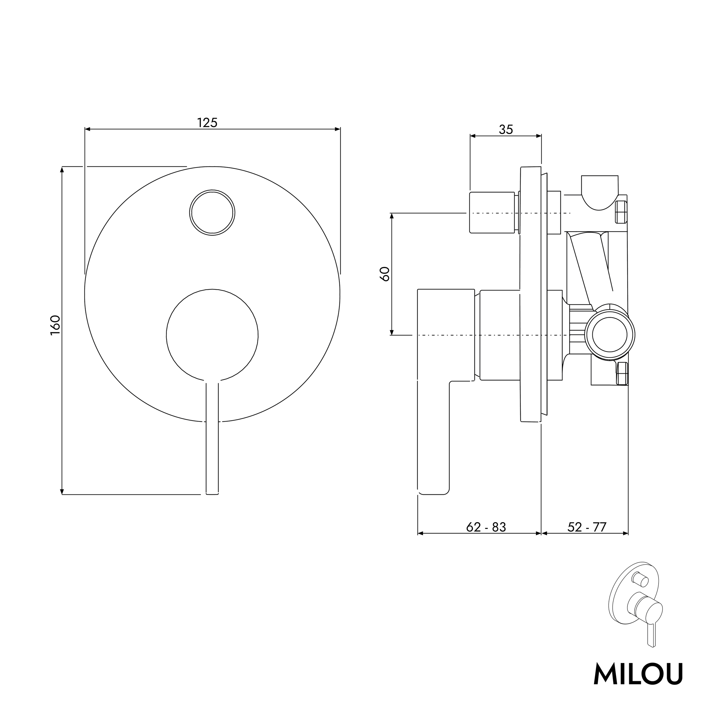Robinetterie encastrée MILOU