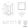 Eckdusche mit zwei Falttüren NT213