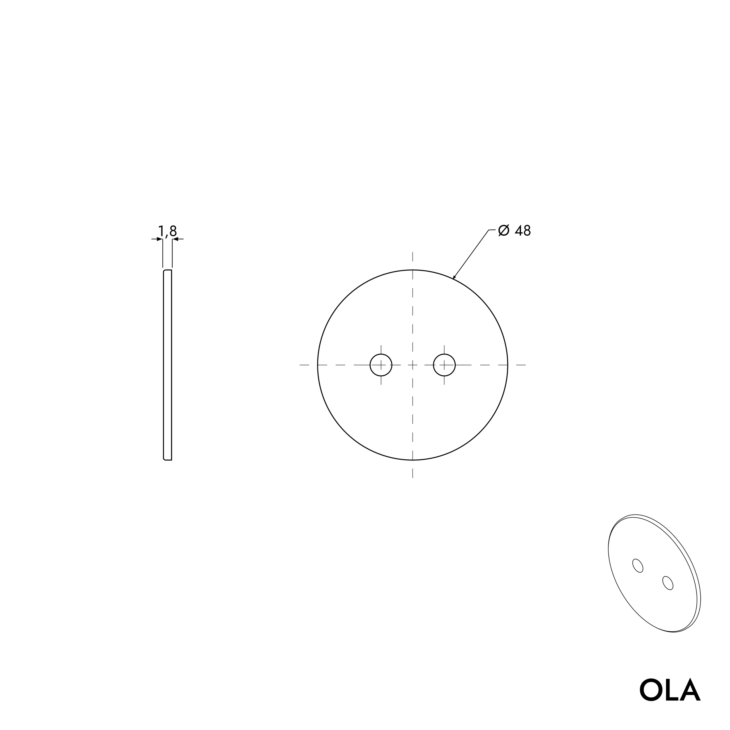 OLA distributeur de papier toilette rond, couleur au choix