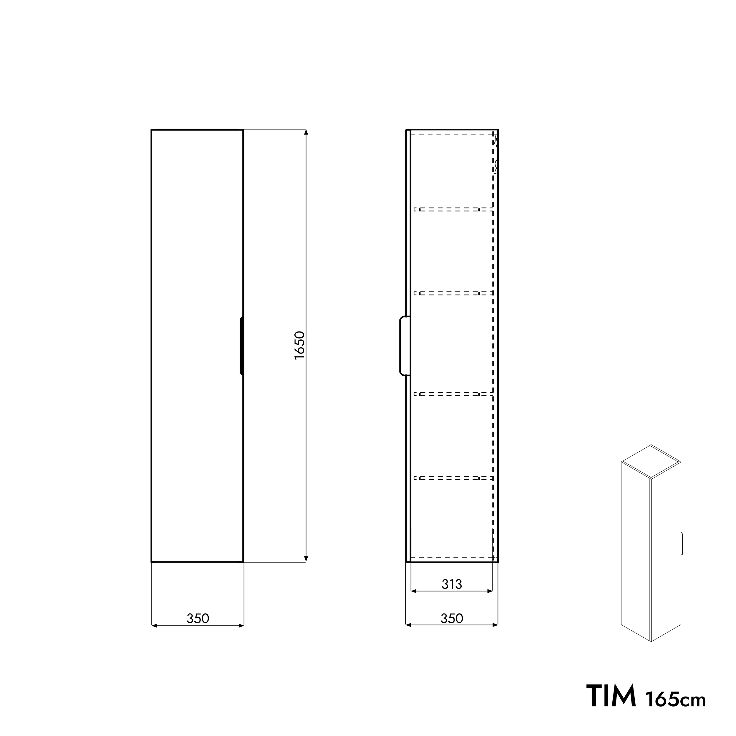 Ensemble de meubles de salle de bain TIM 100 cm avec lavabo