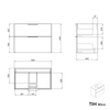 Meuble salle de bain TIM 80 cm avec lavabo Duravit