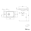 Ensemble de meubles de salle de bain WC invités TIM 40 cm avec lavabo