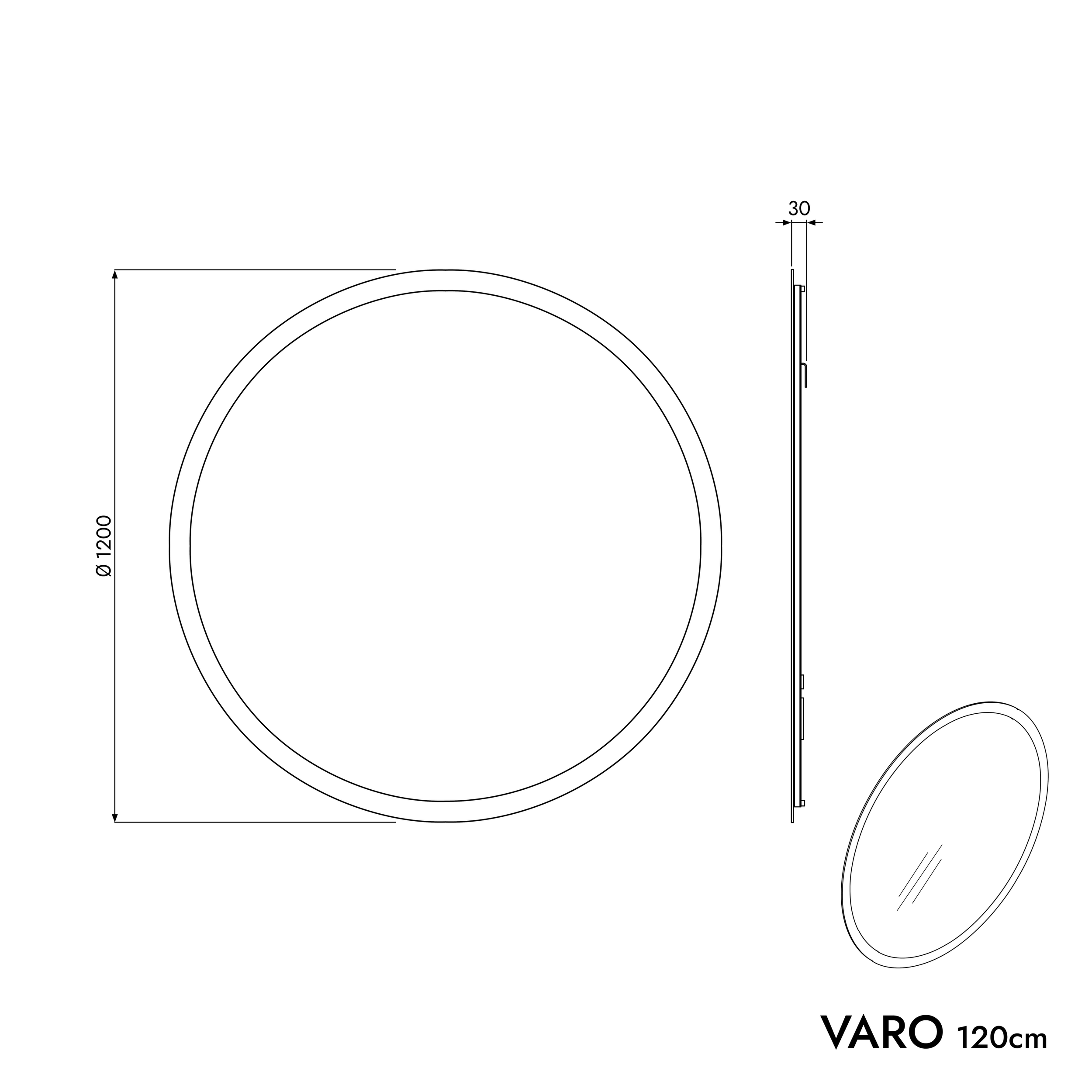 Badmöbel Set VIREO 120 cm mit Doppelwaschbecken