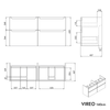 Meuble salle de bain VIREO 140 cm pour vasque à poser - couleurs au choix