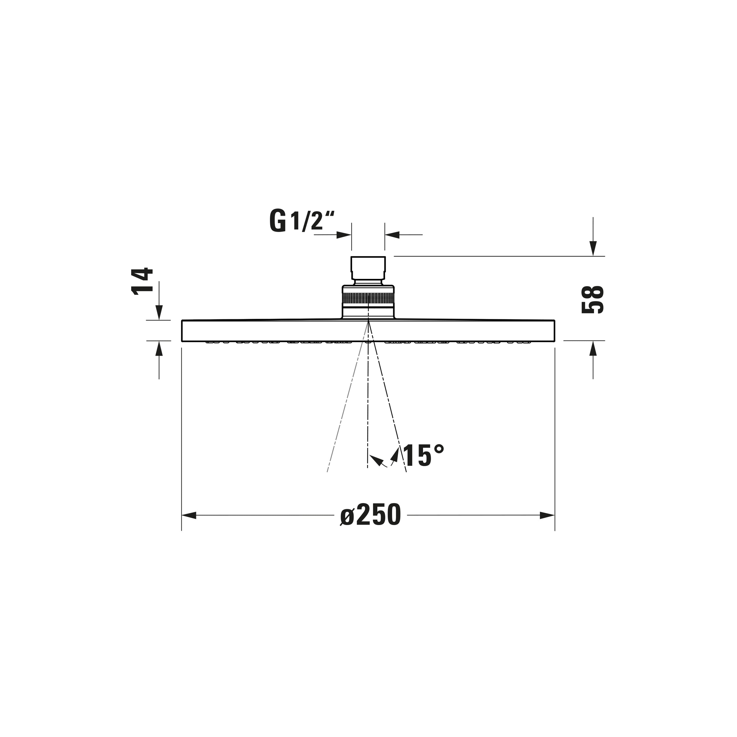 Duravit soffione universale 250 mm