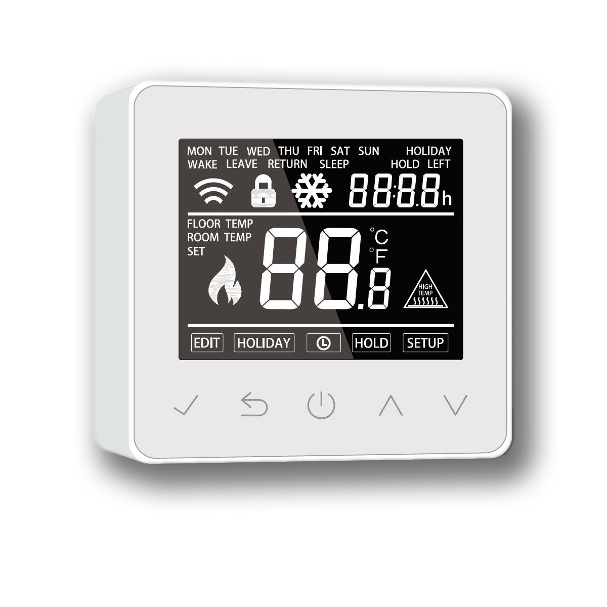 Thermostat ET61W Blanc pour plancher chauffant électrique avec technologie TWIN - contrôle par smartphone