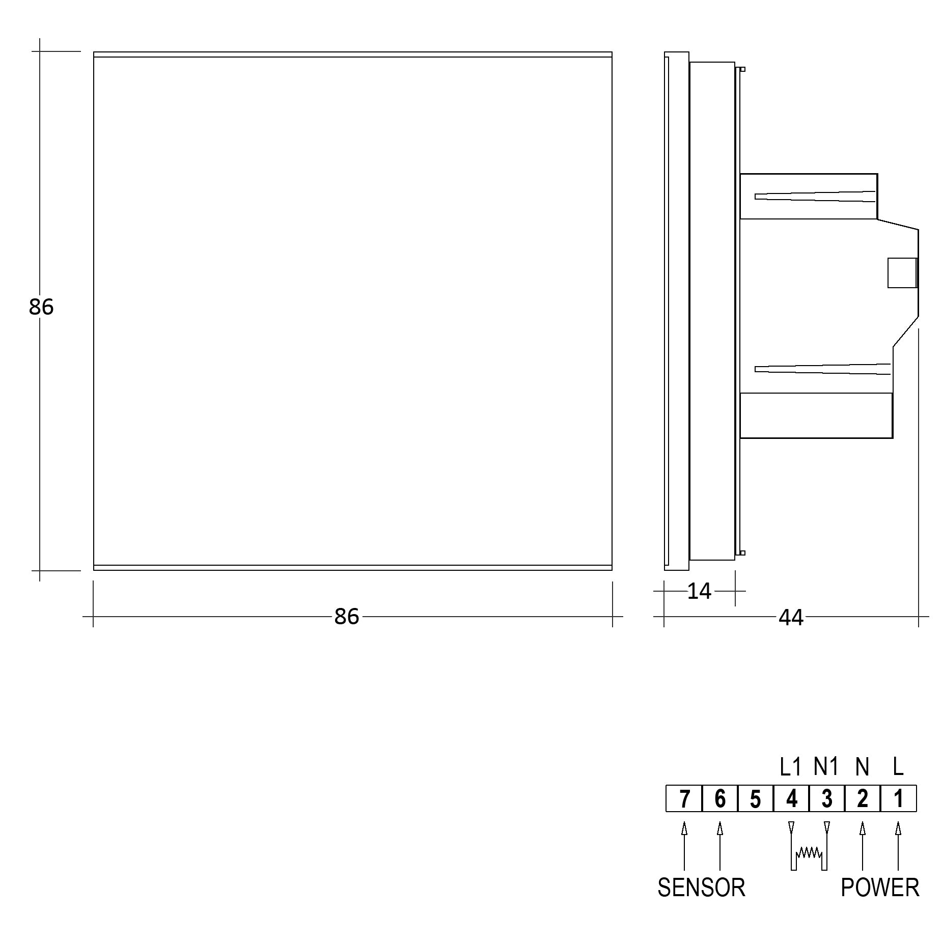 Termostato touch screen WL-6T Nero per riscaldamento elettrico a pavimento con tecnologia TWIN