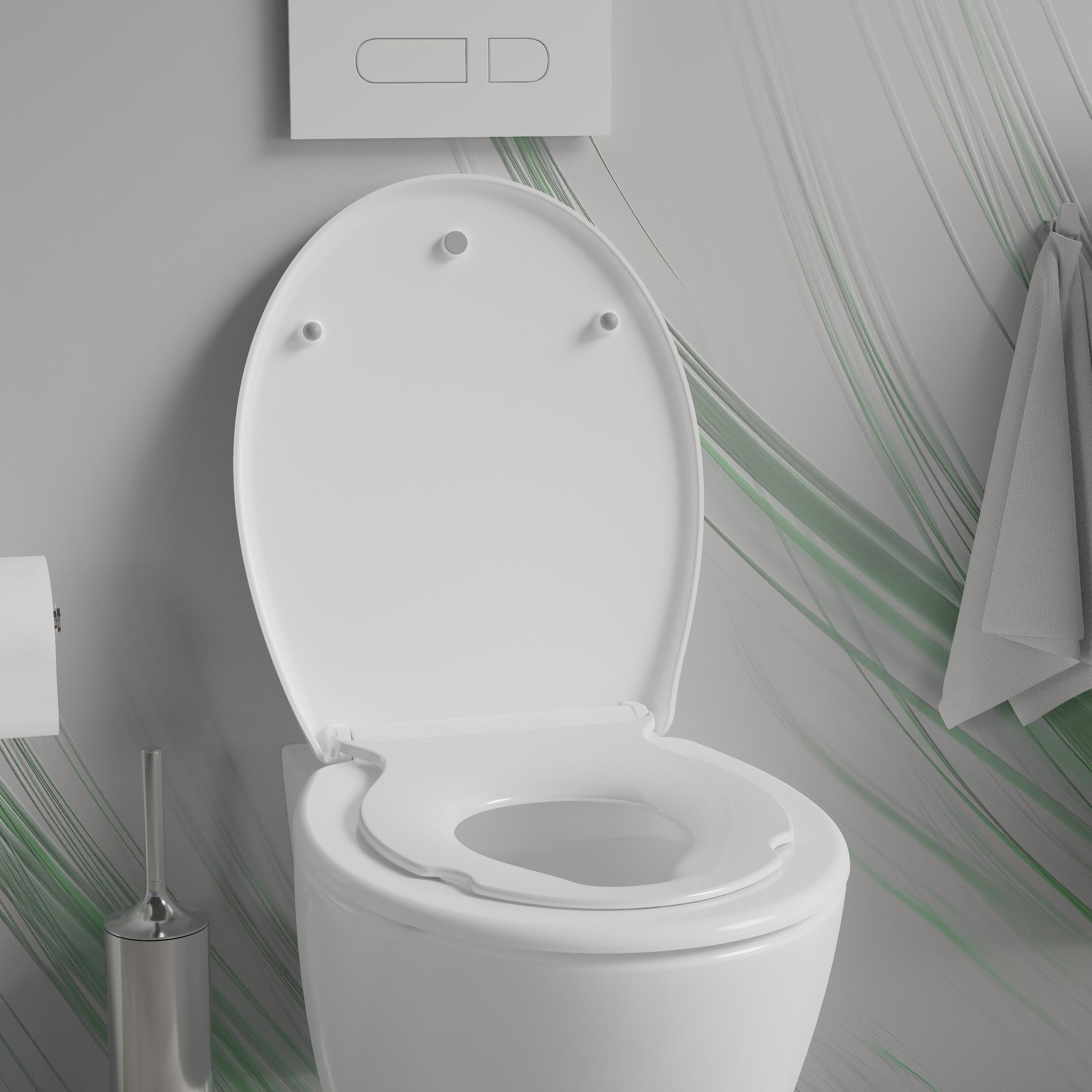 Coperchio WC Softclose  Sedile WC per bambini Coperchio di ricambio U2006 - Bianco lucido