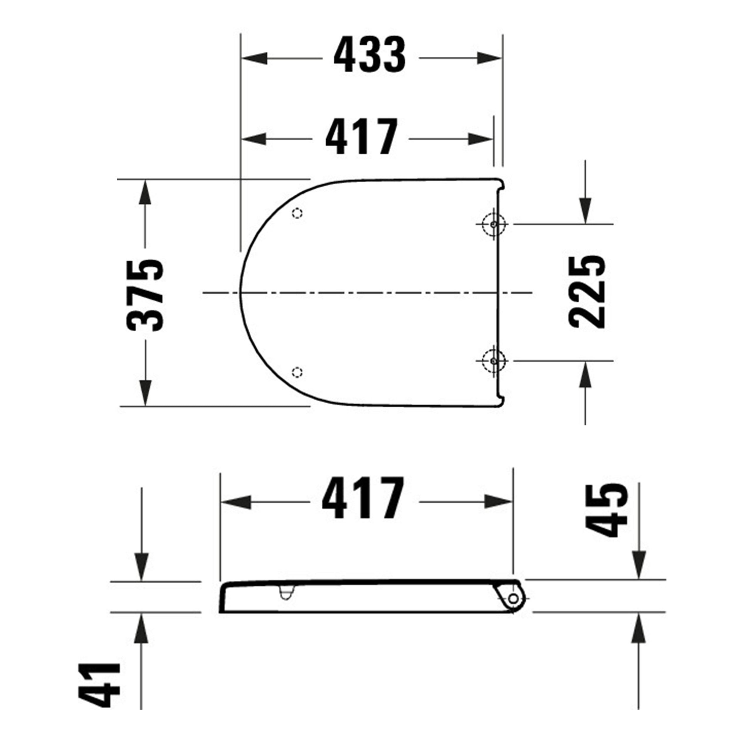 Duravit Univavo abattant WC universel avec frein de chute, rond