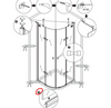 Joint d'étanchéité pour paroi de douche BERNSTEIN EX416 - Épaisseur du verre 8 mm - Profilé quart de cercle