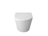 Vaso sospeso 1080R senza brida - sedile in duroplast e chiusura con sistema soft-close - Bianco lucido