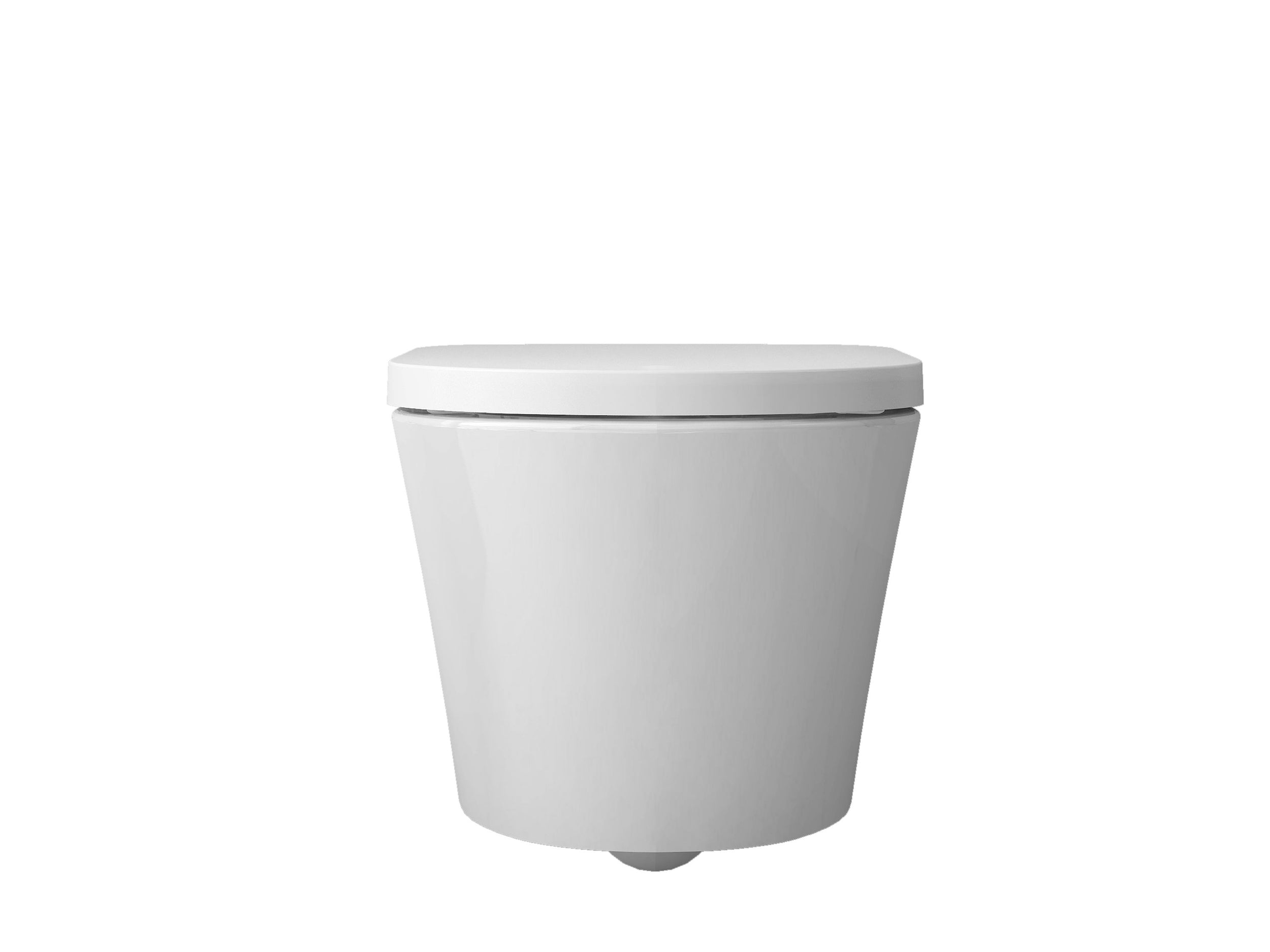 Vaso sospeso 1080R senza brida - sedile in duroplast e chiusura con sistema soft-close - Bianco lucido