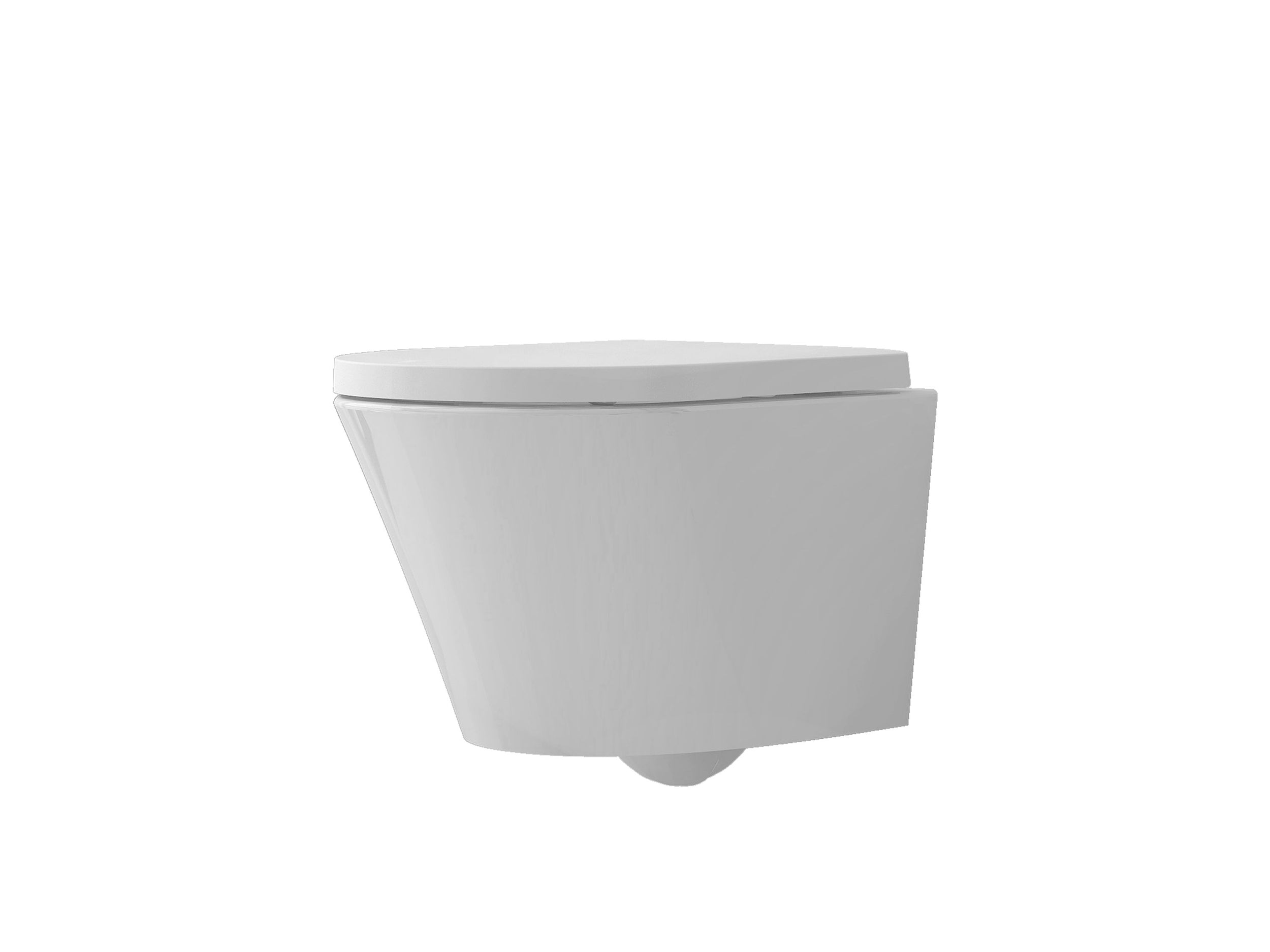 Vaso sospeso 1080R senza brida - sedile in duroplast e chiusura con sistema soft-close - Bianco lucido