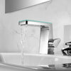 Robinet mitigeur pour lavabo ou vasque NT7320 effet cascade - chrome et verre