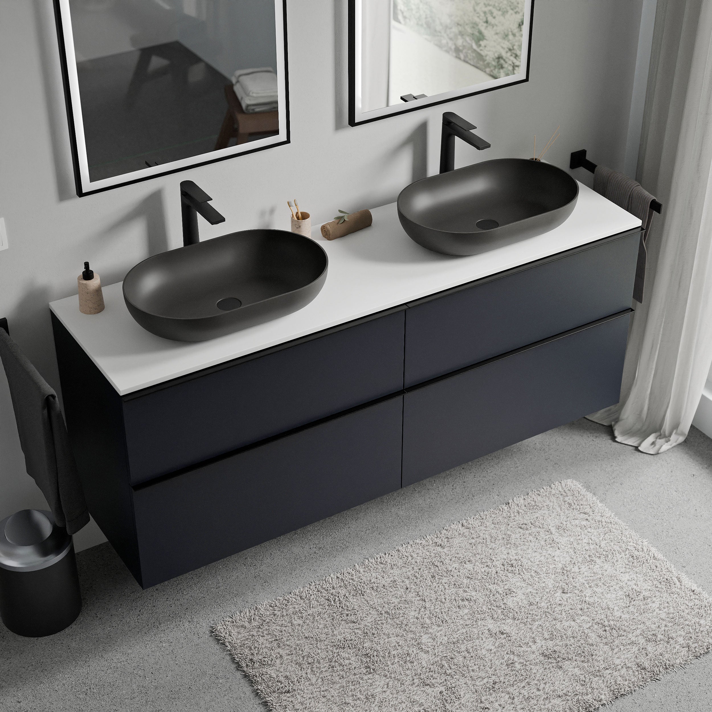 Badmöbel Unterschrank LAVOA 160 cm