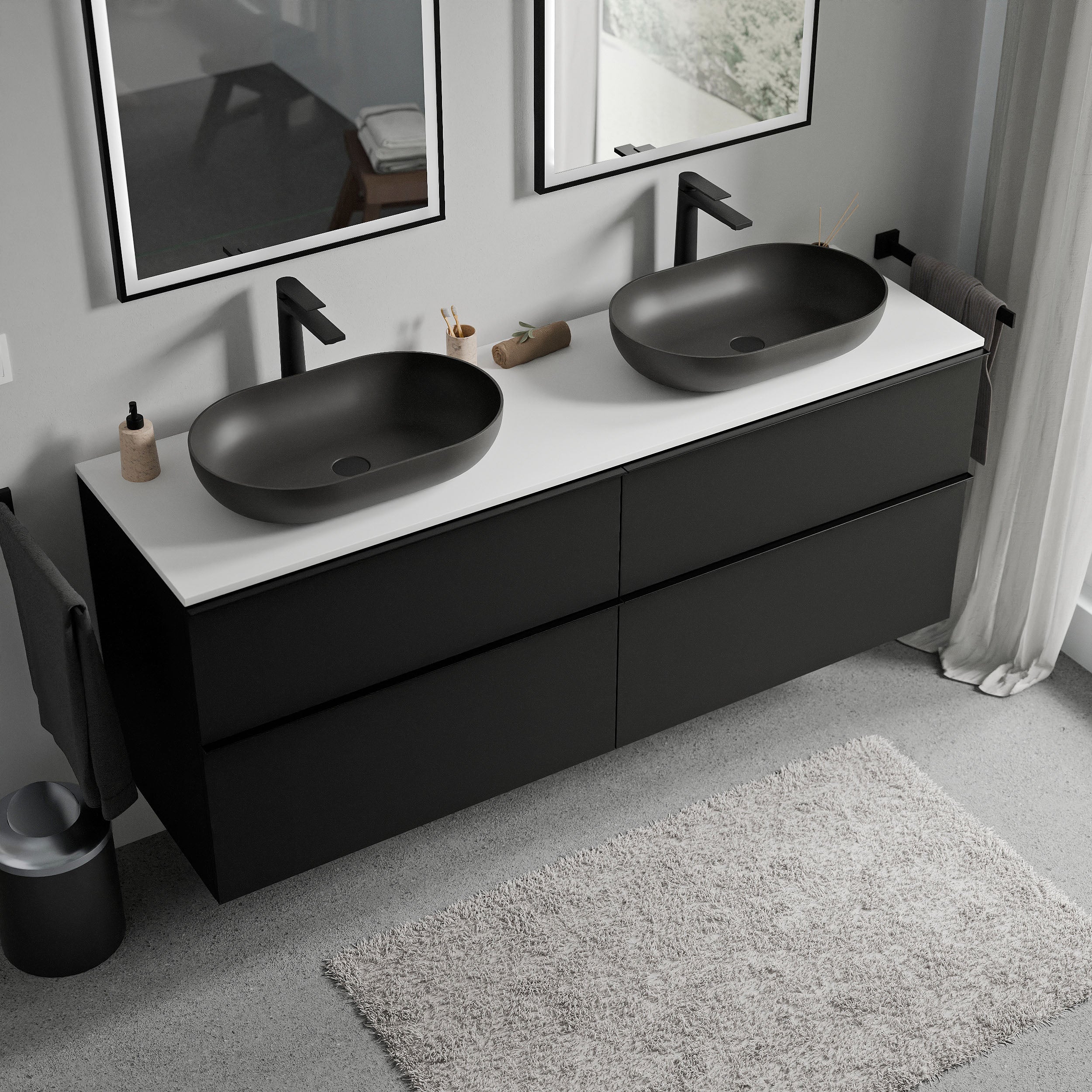 Badmöbel Unterschrank LAVOA 160 cm