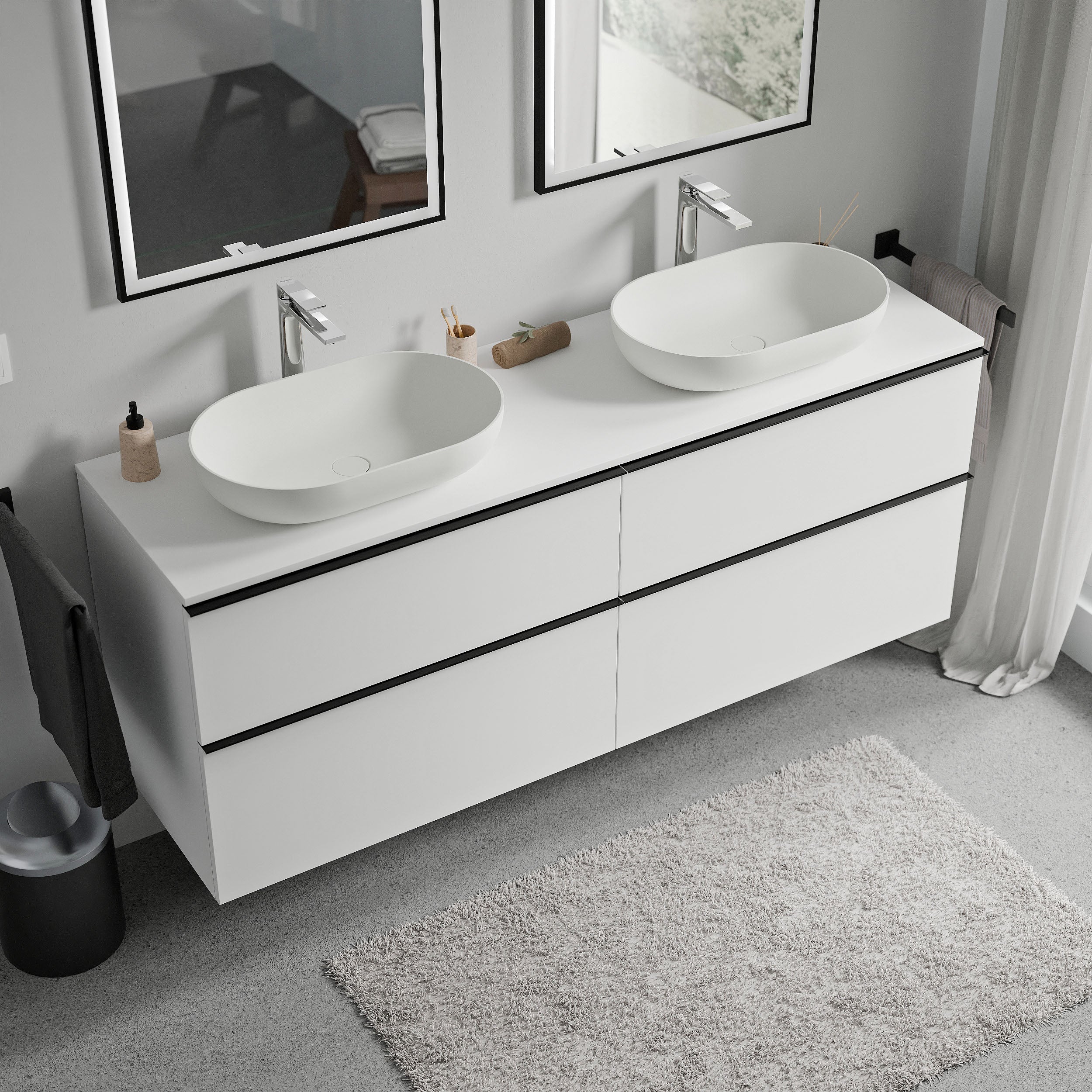 Badmöbel Unterschrank LAVOA 160 cm