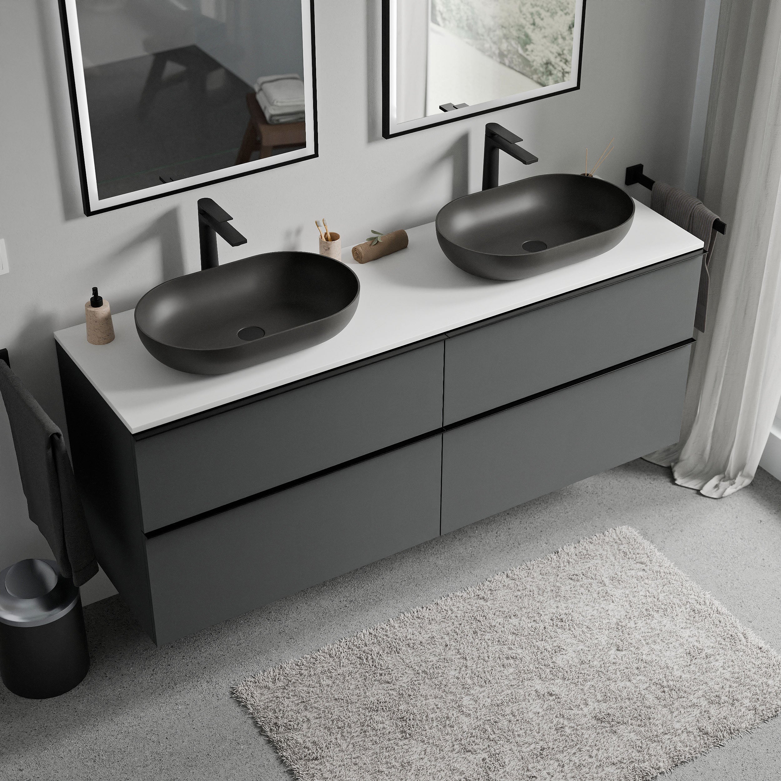 Badmöbel Unterschrank LAVOA 160 cm