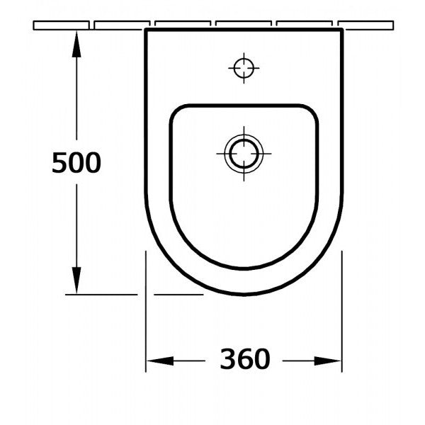 Bidet suspendu en céramique sanitaire blanc BH101