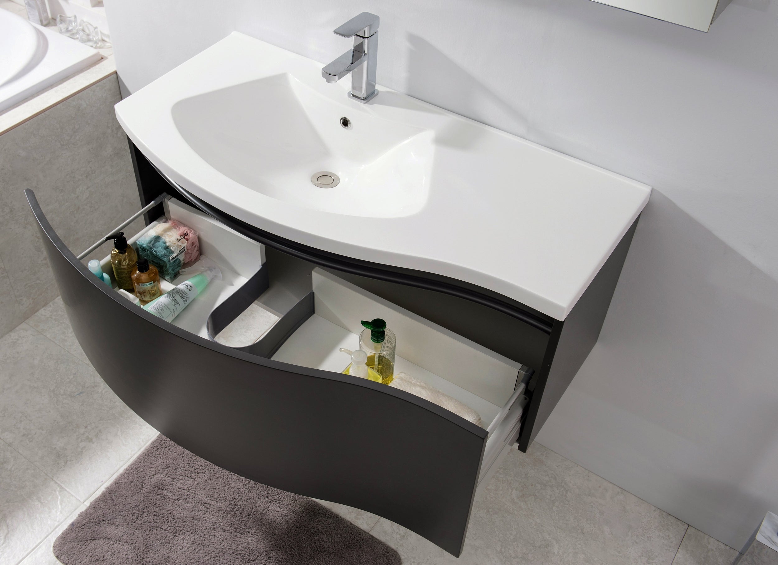 Set di mobili da bagno Lena 1000 con lavabo - colore a scelta