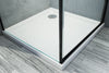 Box doccia con porta battente - vetro trasparente 6mm  EX416S  nero - 90 x 90 x 195 cm