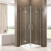 Paroi porte de douche pivotante en angle  et receveur EX809 - verre de sécurité nano - 90 x 90 x 195 cm