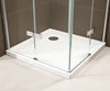 Paroi porte de douche pivotante en angle EX809 - verre de sécurité nano - 100 x 100 x 195 cm