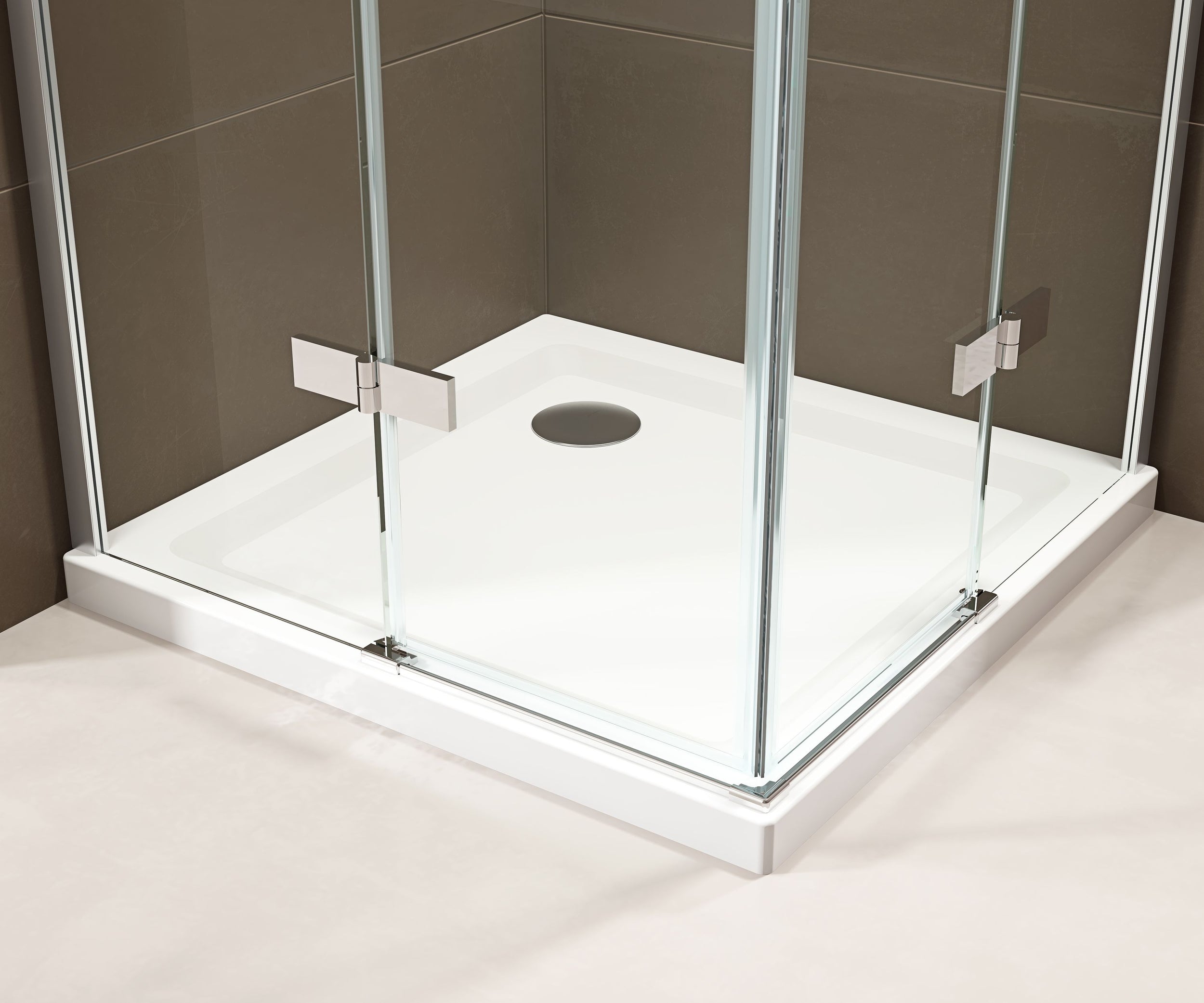 Doccia angolare con porte girevoli, ingresso angolare EX809
