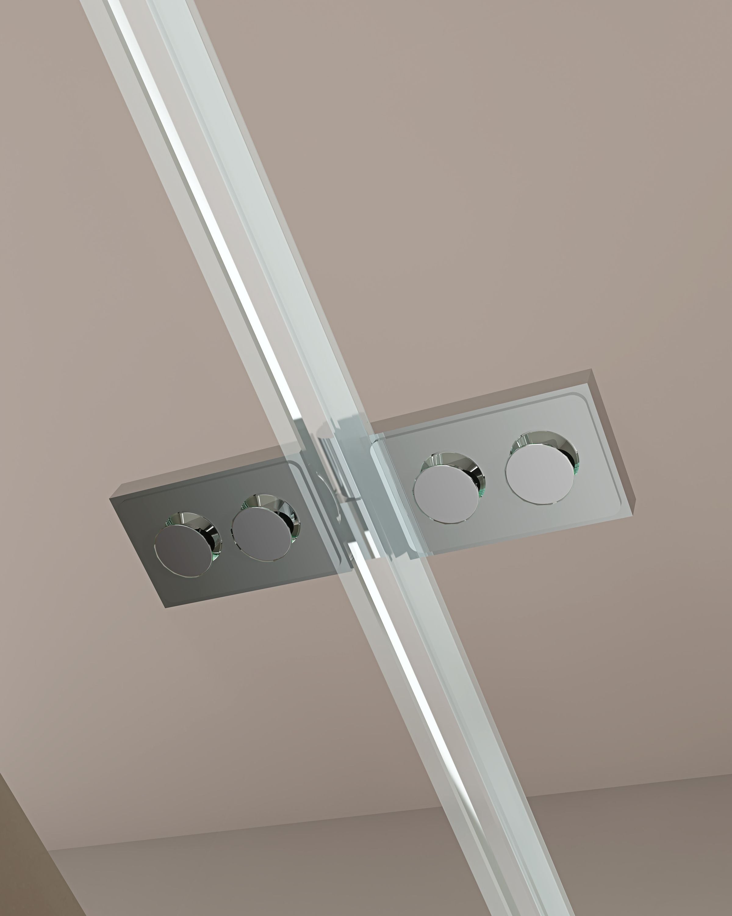 Doccia angolare con porte girevoli, ingresso angolare EX809