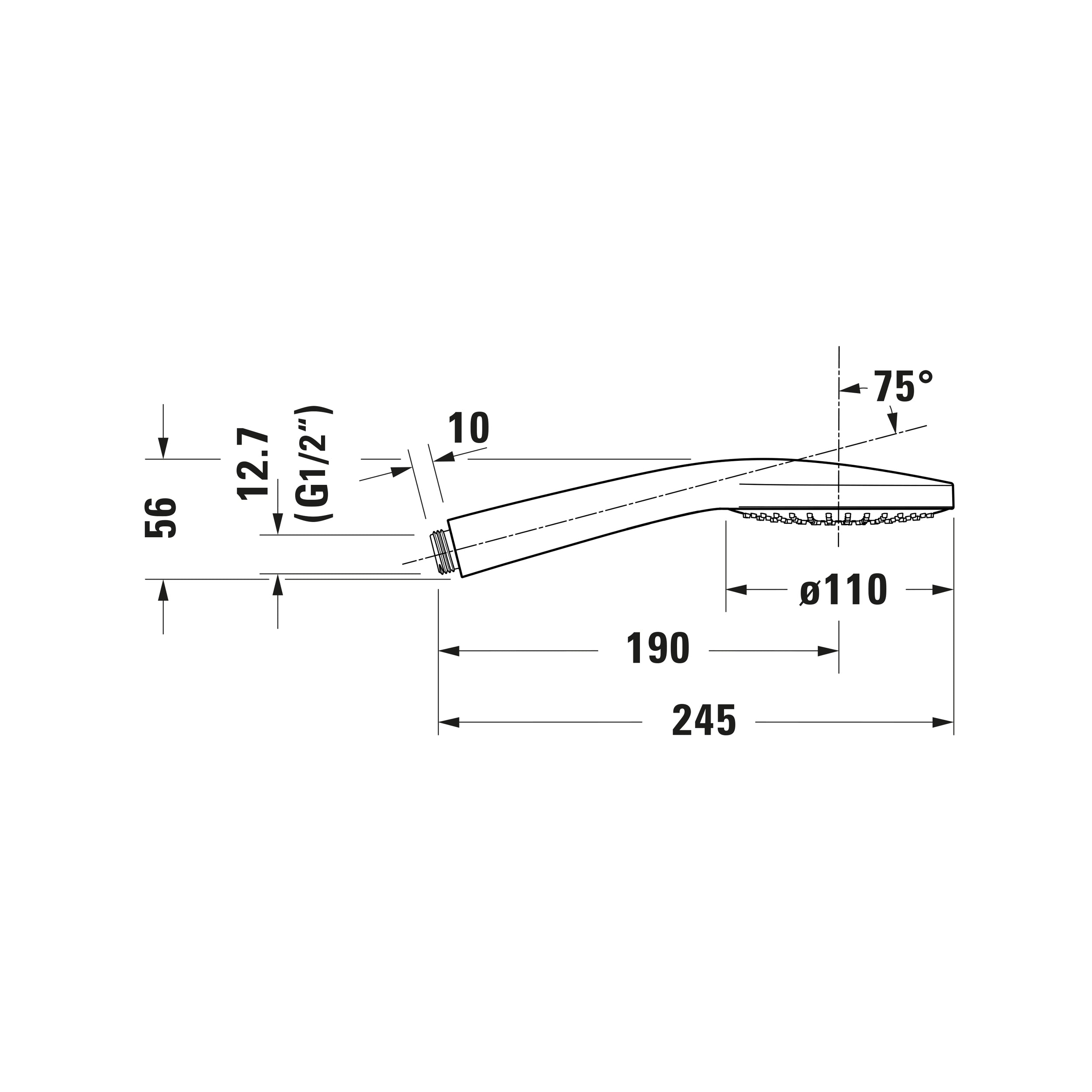 Duravit Tulum Unterputz Duscharmatur mit Regendusche