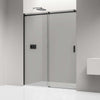 Porte de douche en niche coulissante NT806 FLEX Noir mat