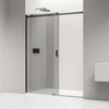 Porte de douche en niche coulissante NT806 FLEX Noir mat