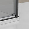 Paroi de douche d'angle avec porte pivotante NT416 - noir mat