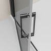 Paroi de douche d'angle avec porte pivotante NT416 - noir mat