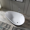 Vasca da bagno freestanding VENETO - acrilico bianco/nero - 180 x 110 x 60 cm