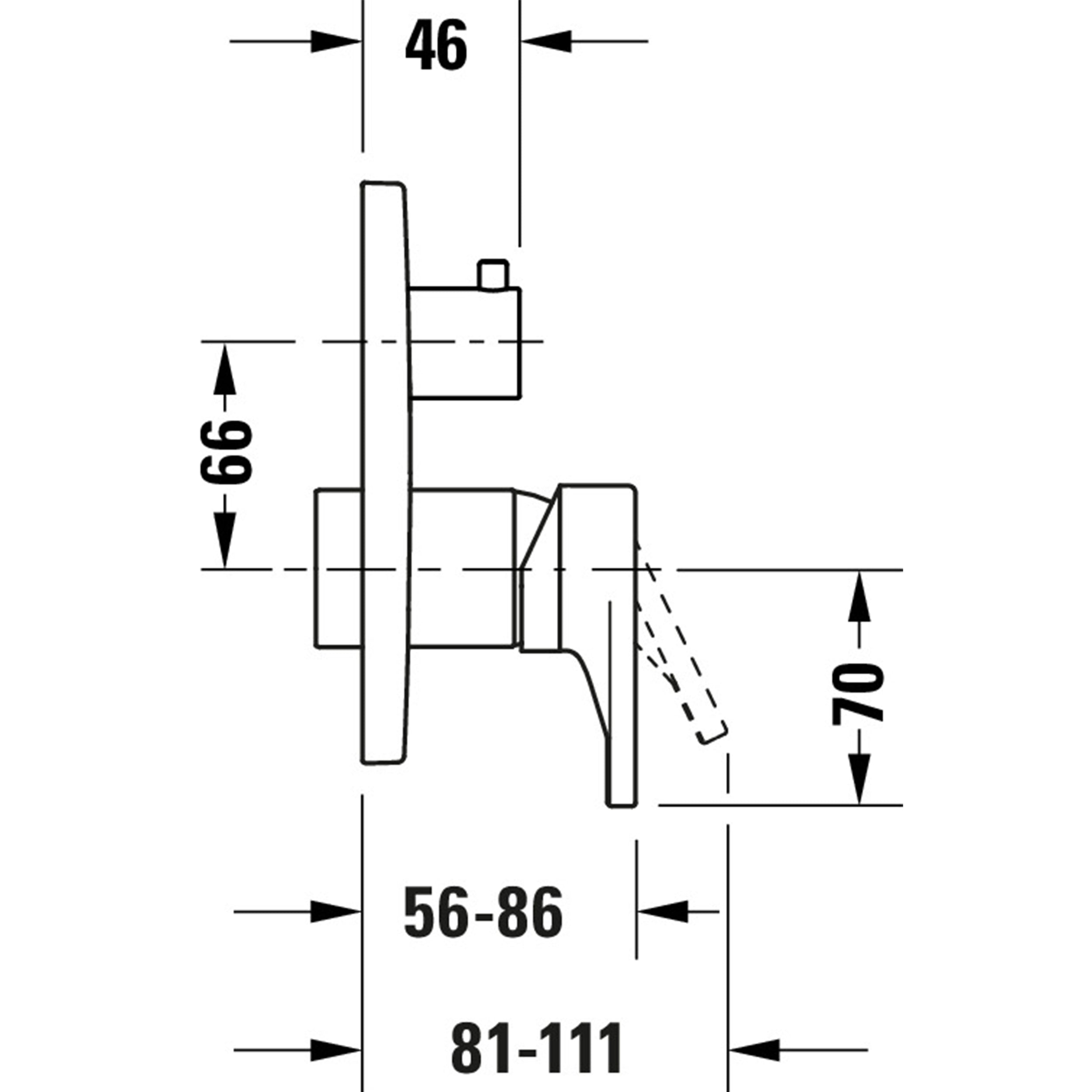 Duravit Tulum Unterputz Duscharmatur mit Regendusche