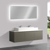 Set di mobili da bagno Luna 1600 grigio opaco con piano lavabo in fusione minerale