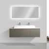 Set di mobili da bagno Luna 1600 grigio opaco con piano lavabo in fusione minerale