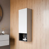 Mobile ARCTIC 480 White Softtouch - cerniera dell'anta a sinistra- ripiano inferiore