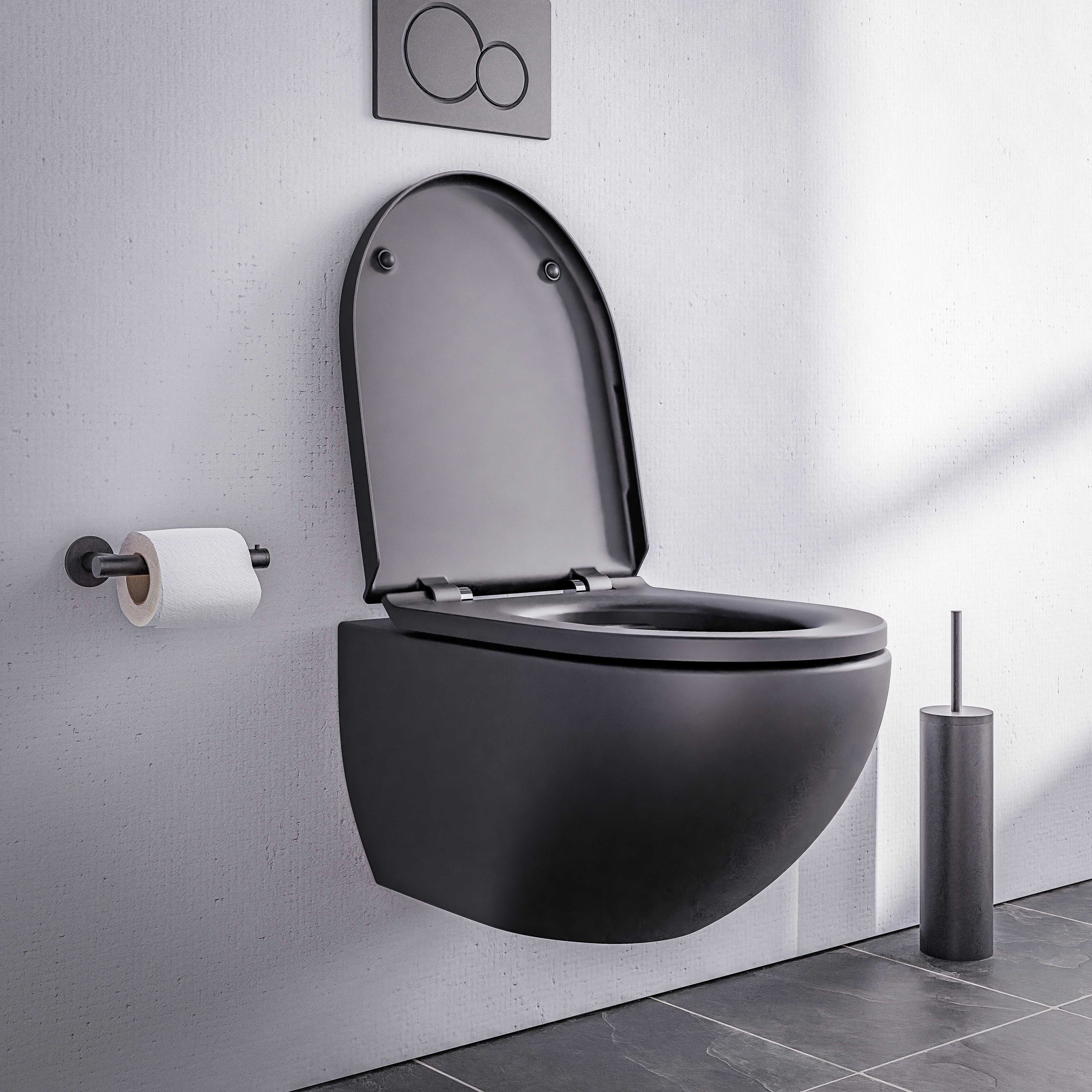 WC suspendu sans rebord E-9030 - abattant avec fonction Softclose - couleur au choix