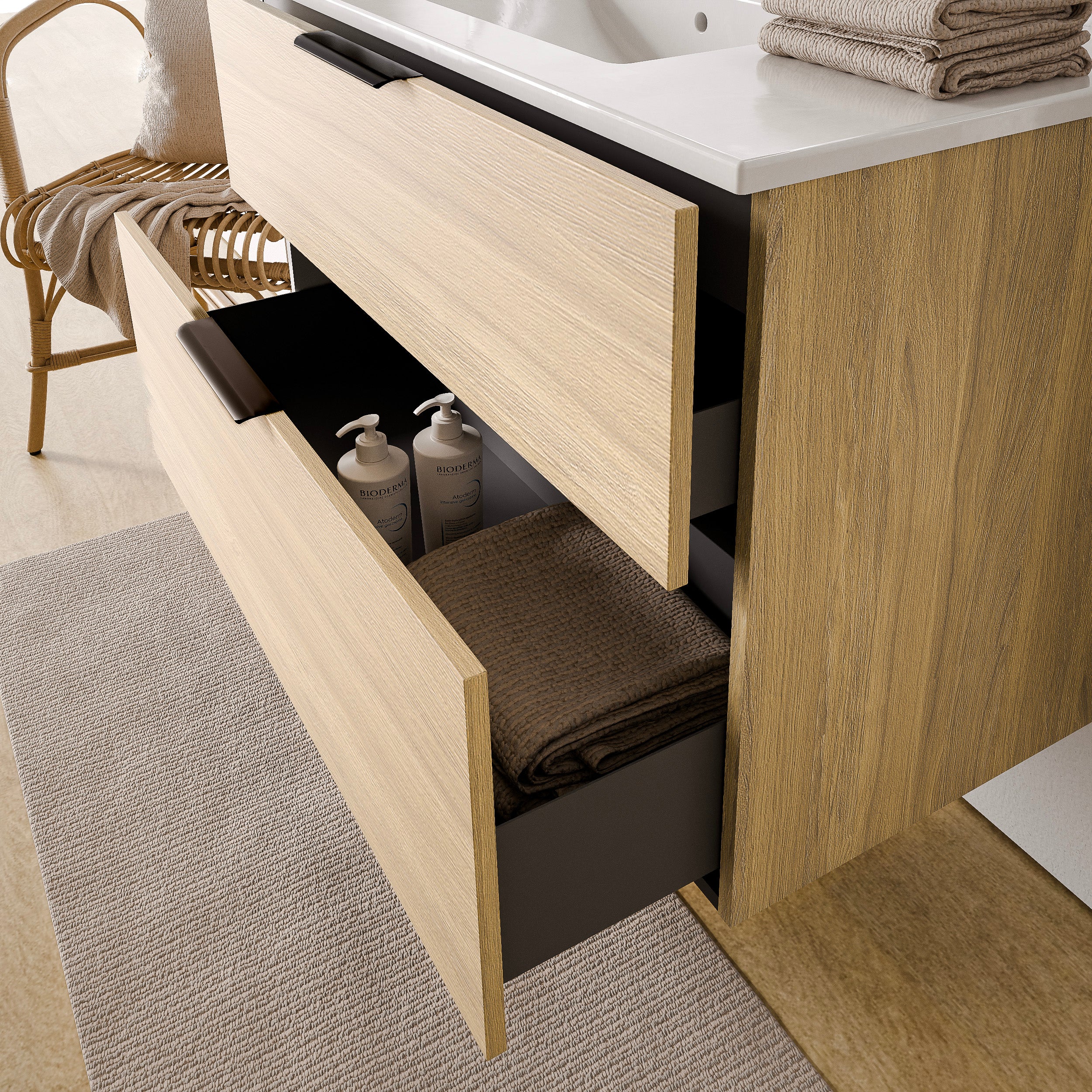 Badmöbel Set TIM 60 cm mit Waschbecken