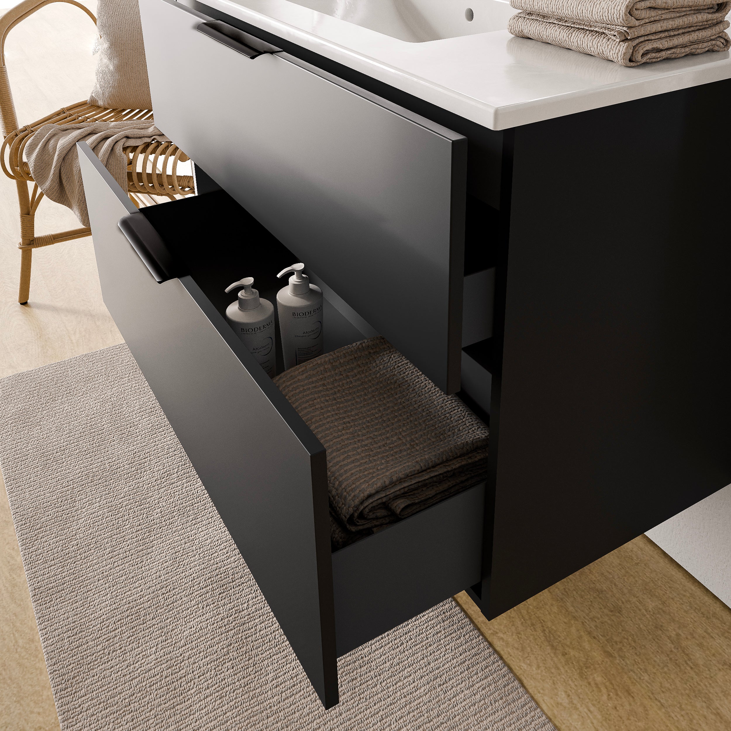 Badmöbel Set TIM 100 cm mit Waschbecken