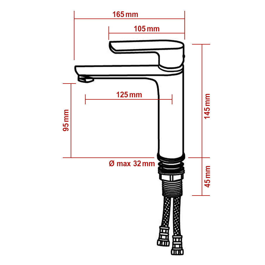 Rubinetto per lavabo 4024C finitura cromata